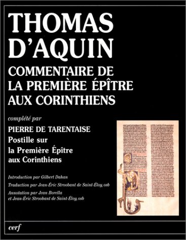 Commentaire de la premiere epitre aux corinthiens