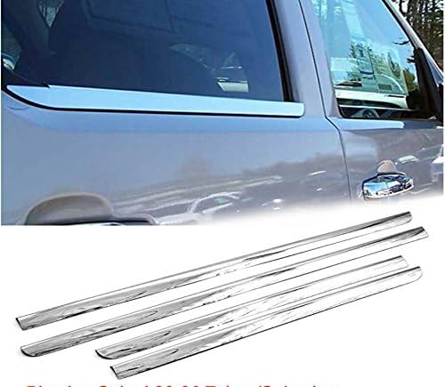 Polished Stainless Steel Chrome Window Sill Trims FOR 2000-2006 Chevrolet Tahoe Suburban