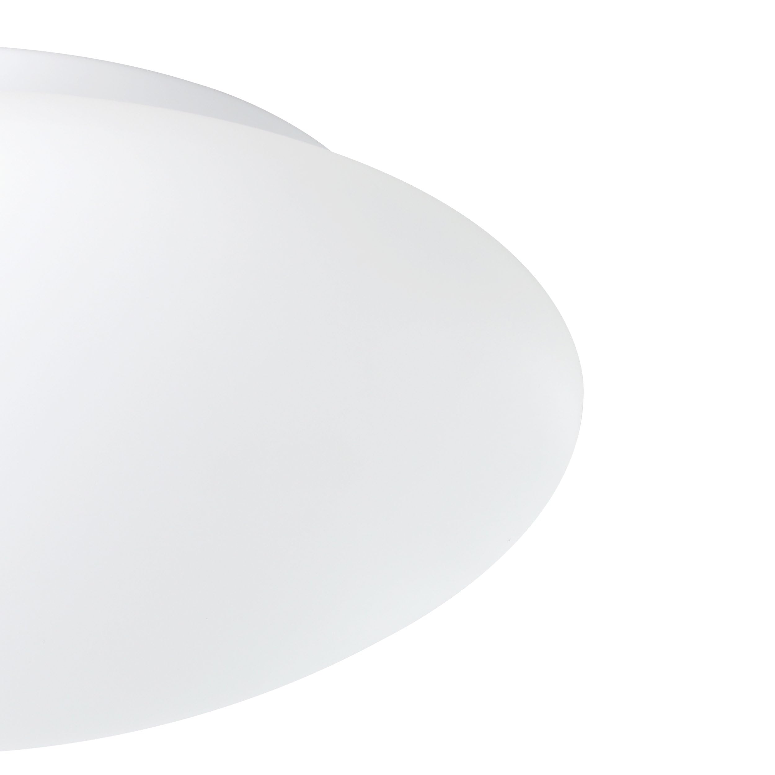 Eglo Lampada da soffitto Ella, Ø 35 cm, lampada da parete a 2 fiamme, lampada da soffitto in acciaio e vetro bianco opalino satinato, lampada per soggiorno, cucina, ufficio, corridoio, attacco E27