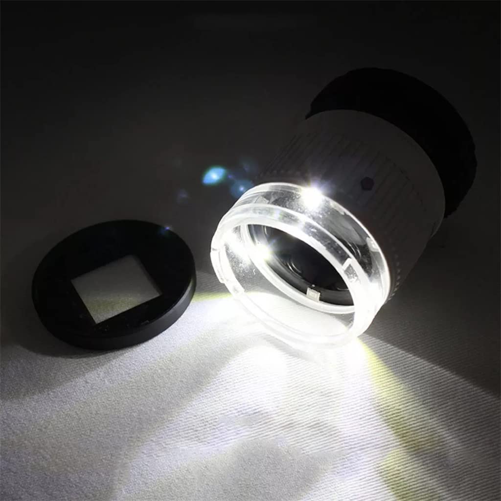 30x Handheld Cylindrical Magniforming Glass Treasure Herramienta de joyería Lupa Lente