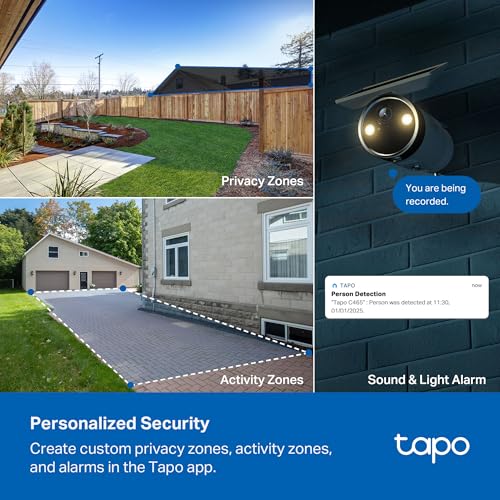 Image of Tapo MagCam 4K Outdoor Wireless Security Camera - Battery with Integrated Solar, Magnetic Mount, Person /Vehicle Detection, 24 /7 Capture, Subscription-Free Local Storage or Optional Cloud, C465