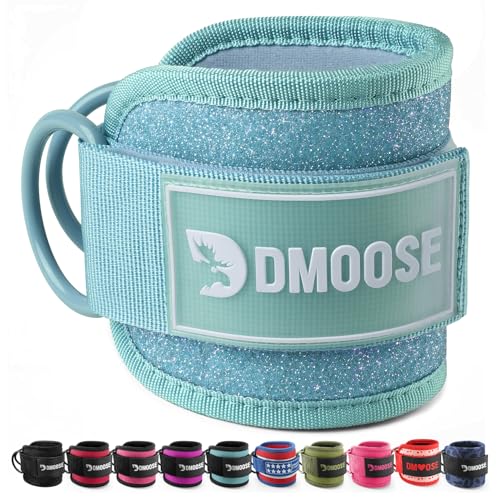Image of DMoose Ankle Strap for Cable Machine - One Size Fit with Premium Padding, Workout Kickback Ankle Cuffs, Ankle Bands for Working Out, Booty Workouts, Leg Extension, Hip Abductors & Lower Body Exercises