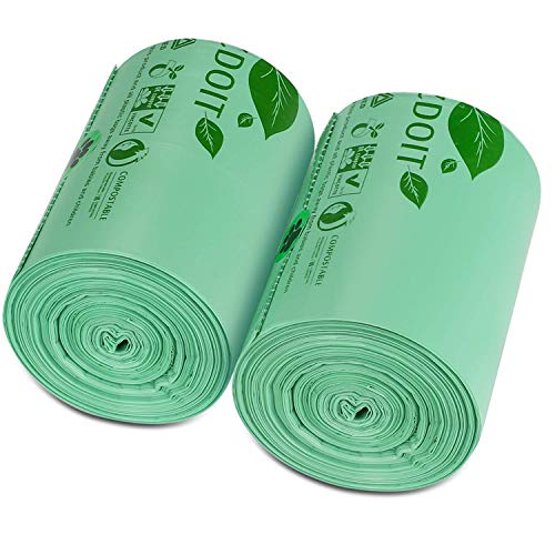 4 Gallon Compostable Bags 100% Biodegradable Trash Bags Extra Thick 0.85 Mils, Small