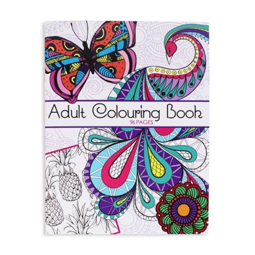 96 PAGE ADULT COLOURING BOOK STRESS RELIEF REALXATION ART THERAPY COLOUR CALMING