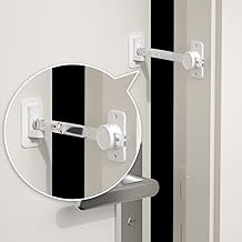 EUDEMON 1 Piece Child Proof Door Pinch Guard, Adjustable Pet Door Lever Handle, Easy Entry for Cats (Clear)