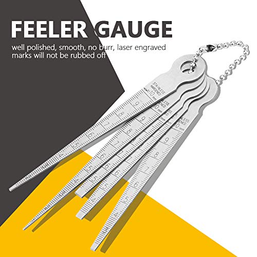 Calibrador Feeler Gauge de acero inoxidable para soldadura, regla medidora de precisión para ancho o grosor miniatura 2