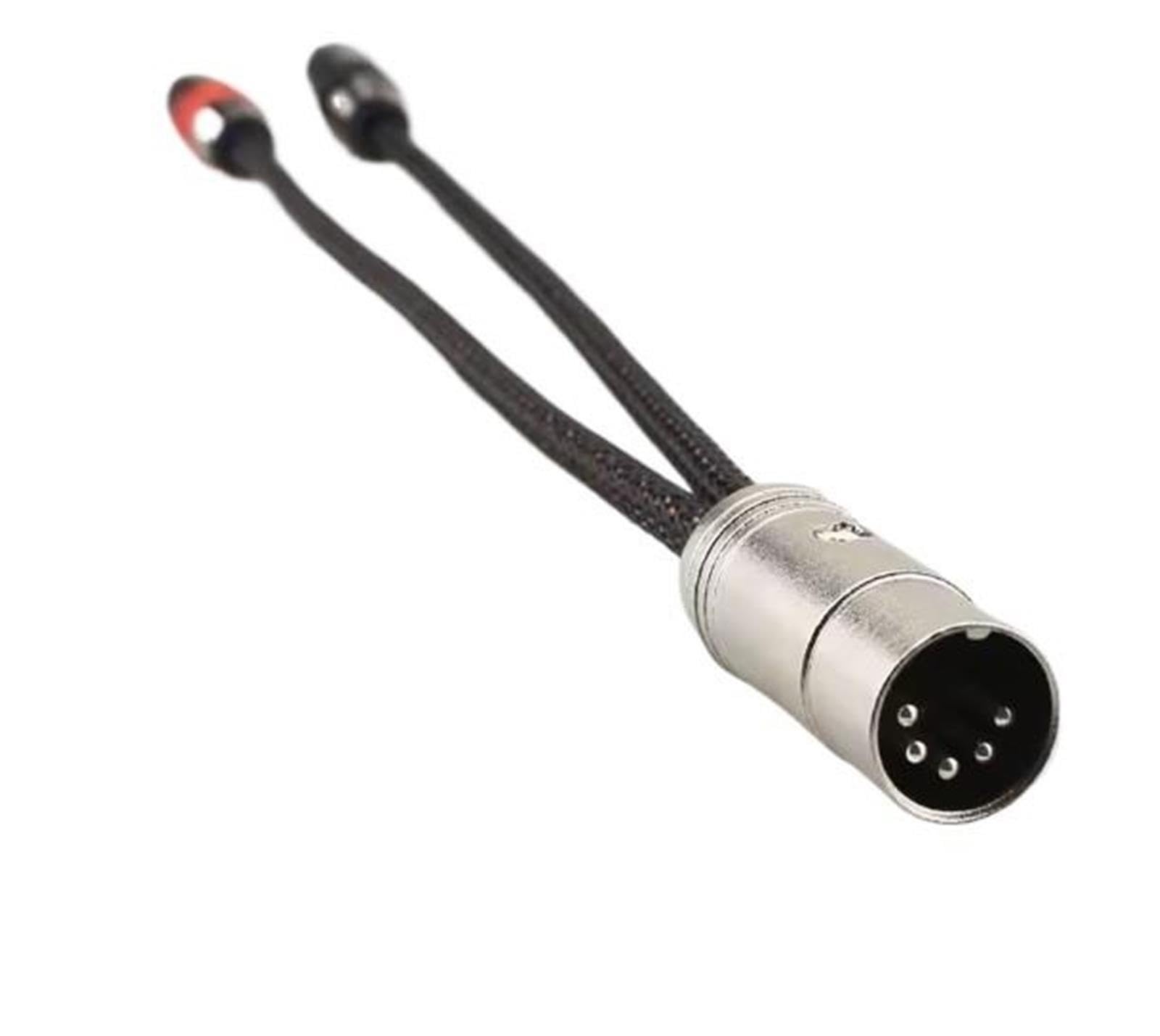 5 Pin DIN to RCA Female Adapter Silver Plated OFC HiFi Audio Male to Dual for Turntable CD Vintage Amplifier