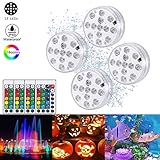 jacuzzi bath led lights 【FÁCIL DE USAR】 Alimentado por tres baterías AA (no incluidas), DIMENSIÓN: 7cm diámetro. 4 luces sumergibles cada una con su propio control remoto para que cada una se pueda controlar individualmente.