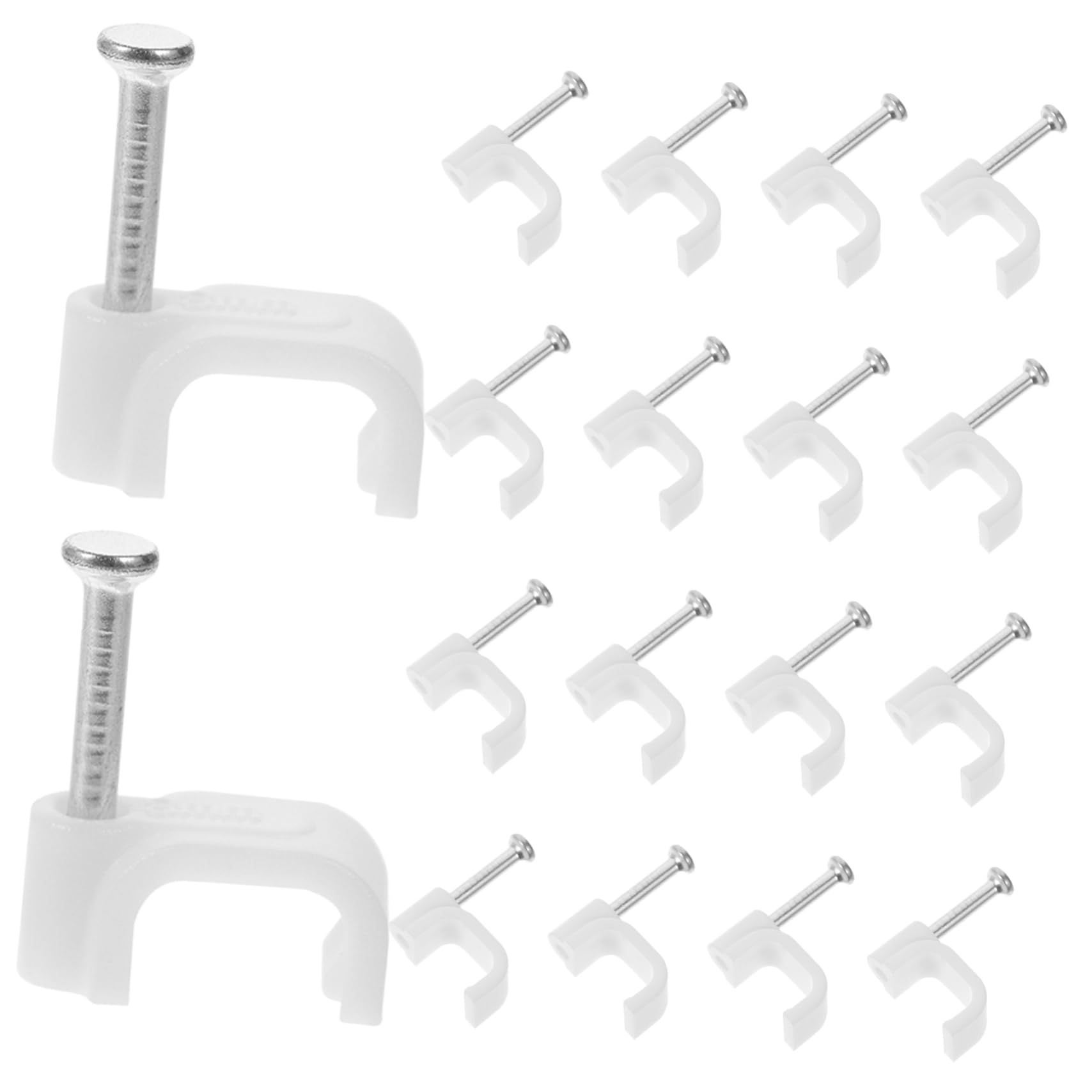 Gadpiparty 1500stücke Kabelclips Mit Nägeln Kabelhalter Für Ethernet Und Koaxialkabel Wandmontage Flach Sicher Und Langlebig Installieren Für Kabelgebundene Systeme