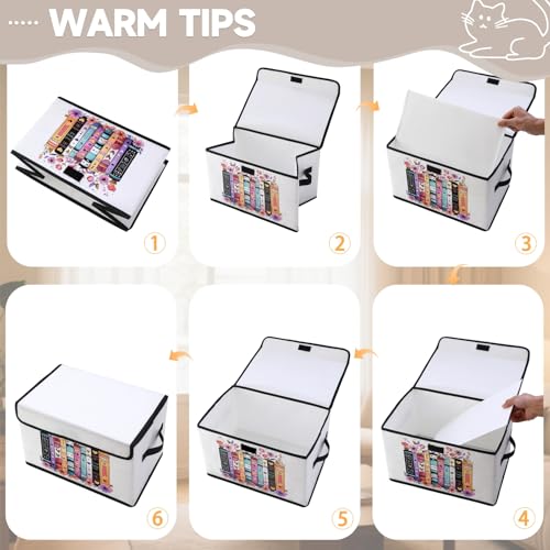 Image of Stackable Storage Bins with Lids,Closet Organizers Fabric Box for Home and Office,Blanket Clothes Organizers,Under Bed Storage Containers 3 Pack