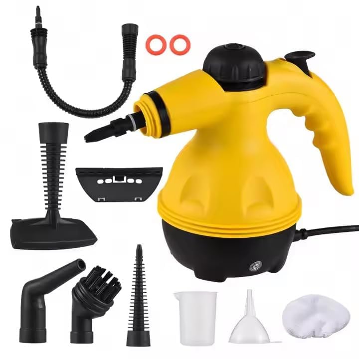 SARJAK 9 in1 Handheld Steam Cleaner for Home, Car & Furniture High Temperature Steam Cleaning Machine for Stubborn Stains On Kitchen, Bathroom, Car Floor, Curtains, Mattresses, and Kitchen Surfaces-image-45
