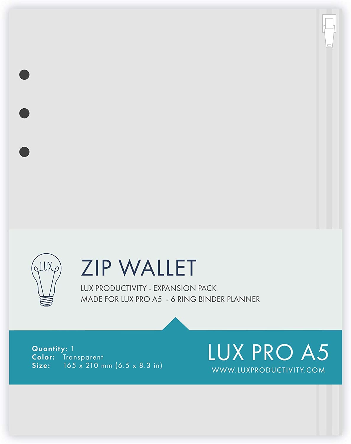 LUX PRO A5 - REFILL PACK - Zip Wallet - LUX PRODUCTIVITY