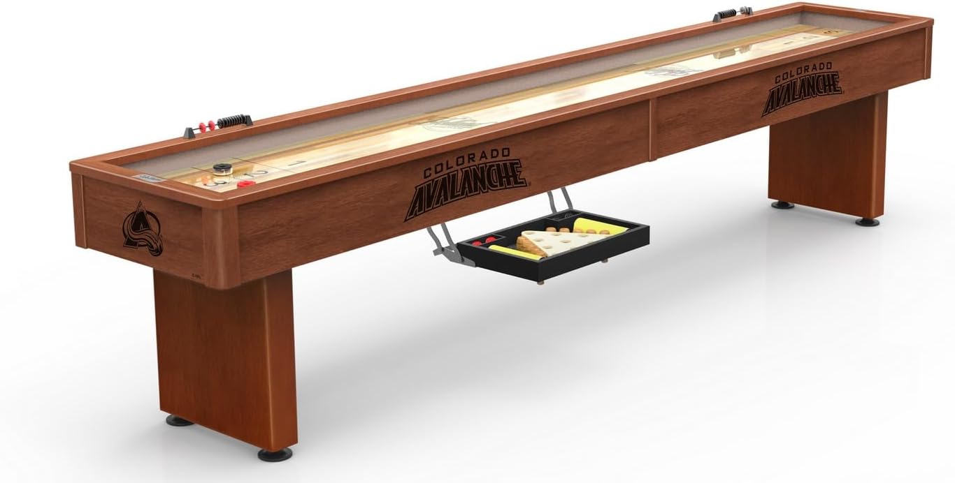Officially Licensed NHL Colorado Avalanche 12' Shuffleboard Table