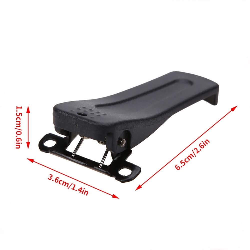 DONGKER Clip Cintura,10 Pezzi Morsetto Cinture in PVC Walkie Talkie Clip W/20 Vite per Radio Bidirezionale