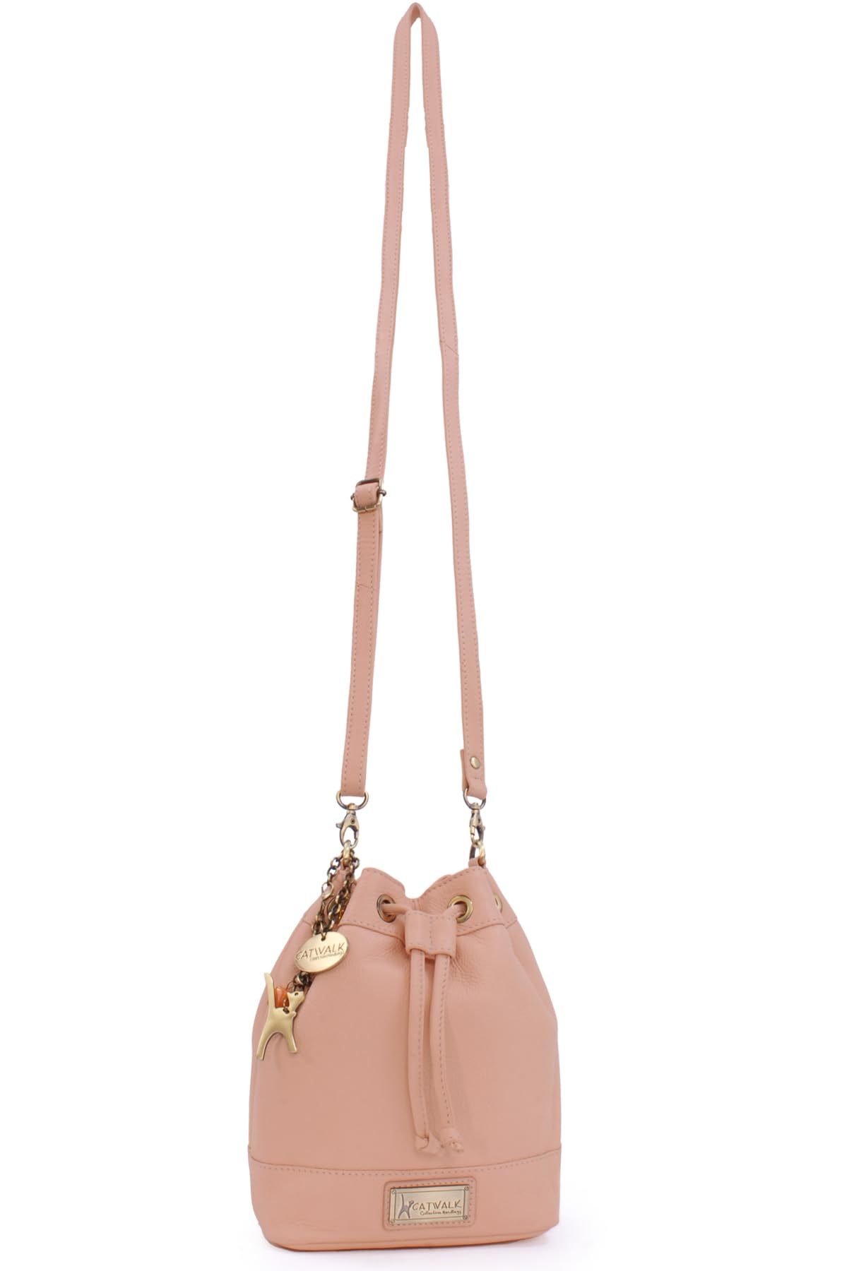 Catwalk Collection Handbags - Damen Leder Umhängetasche Mittelgroß - Beuteltasche/Handtasche - Verstellbarer Schultergurt - Rochelle