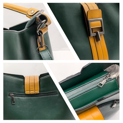 Square Bucket Top Handle Bag & Envelope Clutch Purse Set Striped Design Tote Women Shoulder Bag3