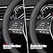 LKWLIKEI Nappa Premium Leather car Steering Wheel Cover, Non-Slip, Breathable, Universal 15 inches