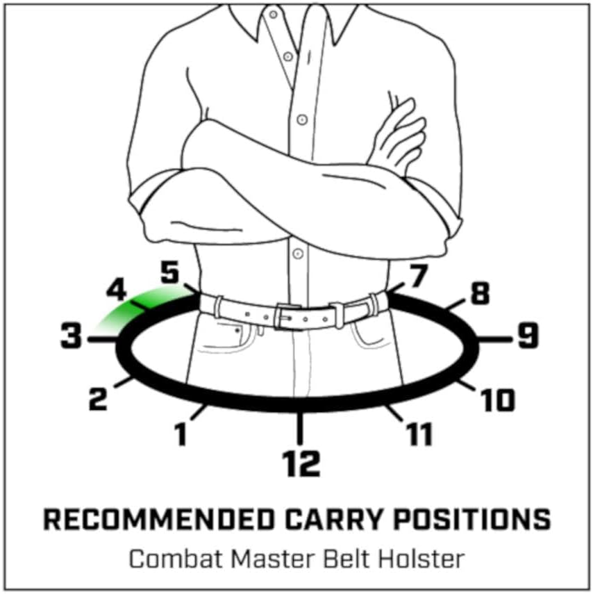 Galco Combat Master Belt Holster for 1911 4-Inch, 4 1/4-Inch Colt, Kimber, para, Springfield, Smith