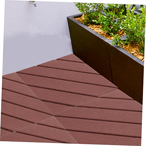 4 Baldosas entrelazadas imitación madera para suelo exterior resistente 7