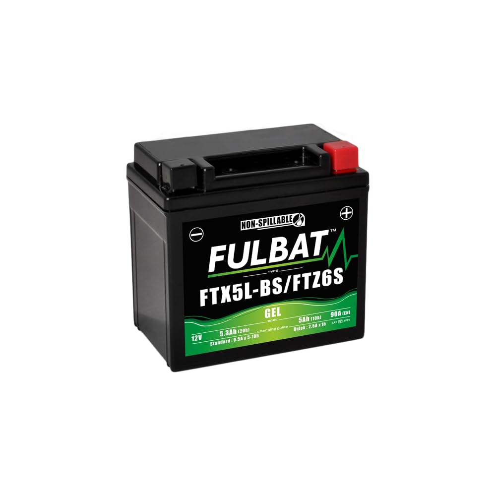Fulbat - Batterie Moto Gel YT5L-BS / YTX5L-BS / FTX5L-BS 12V 4Ah