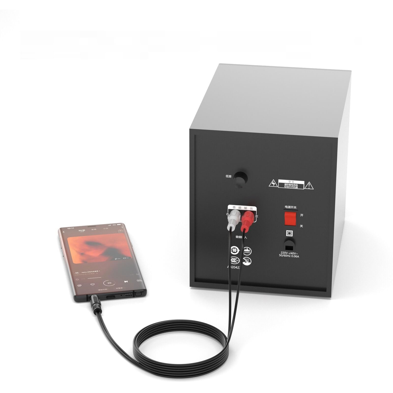 Duplicatore Con Due Connettori RCA Femmina A Un Connettore Jack Maschio Da 6,3 Mm Per Sistemi Audio Stereo 87960268