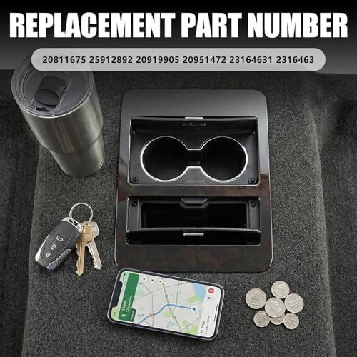 Portavasos para consola central GMC Yukon Sierra Silverado 2007-2014 miniatura 3