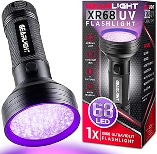 GearLight UV Flashlight Black Light from 68 LED Blacklight Flashlight Dog/Cat Pet Urine Detector, Scorpion, Bed Bug, Resin Curing, Dog Stain, and Carpet Odor Eliminator Remover, ID Checking _XR68