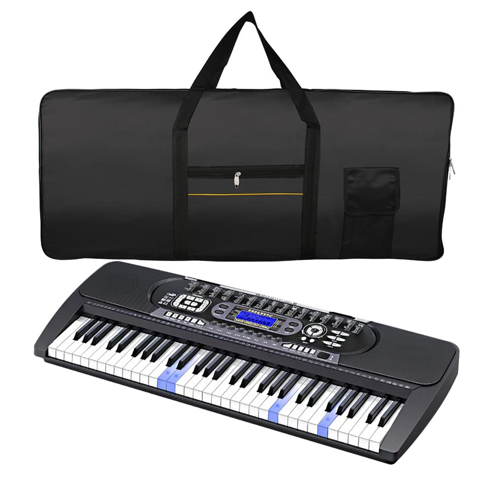 Yajexun Keyboard, Protective Case for 61 Keys Keyboard, 61 Key Keyboard Gig Bag, Portable Oxford Cloth Case for Electric Piano Keyboard, Dustproof for Digital Piano