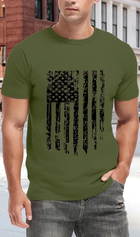 Mens American Flag Shirt USA Air Force Tshirts Patriotic 4th of July T-Shirt Memorial Day Tee Tops - Image 2