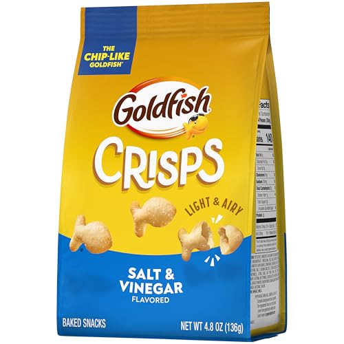 Goldfish Crisps Salt & Vinegar Baked Chip Crackers, 4.8 Oz Bag - image 8