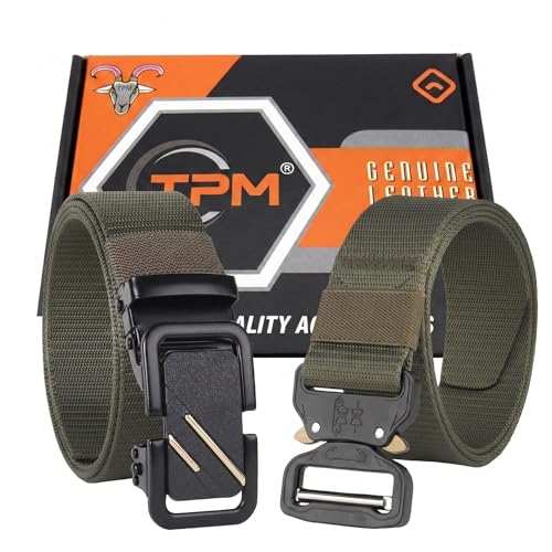 Image of TPM UrbanForce Combo Belt for Men - Pack of 2 Nylon Belts with Premium Metal Buckles | Adjustable, Durable & Stylish for Casual, Outdoor & Daily Wear | Gift Box