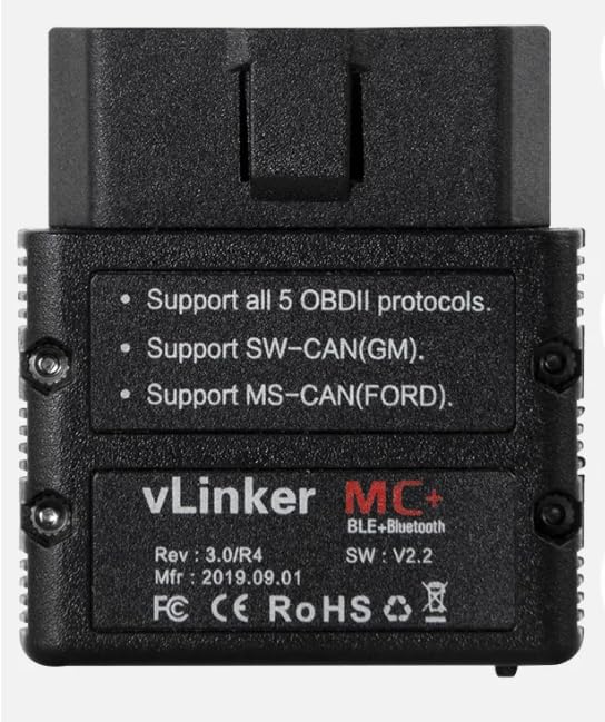 vLinker MC ELM-327 V2.2 Bluetooth 3.0 4.0 Skaner OBD2 OBD 2 BimmerCode Auto Narzędzia diagnostyczne do samochodów ELM 327 V1 5 (Bluetooth 4.0)