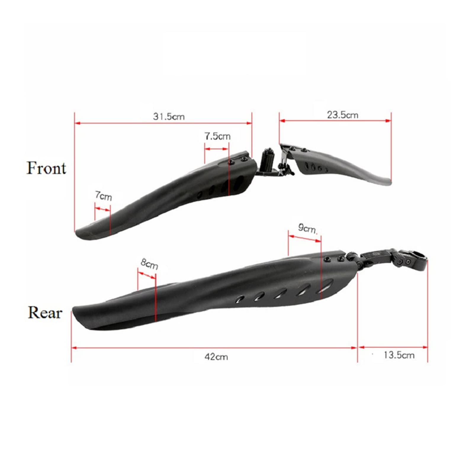 Bike Regolabile Bici Anteriore parafanghi di Protezione di Fango, MTB Bike Bike Mudguard Mudguard da 24-28 Pollici Fender Anteriore Defender Release Quick Riding Accessori for Biciclette Mountain ROA