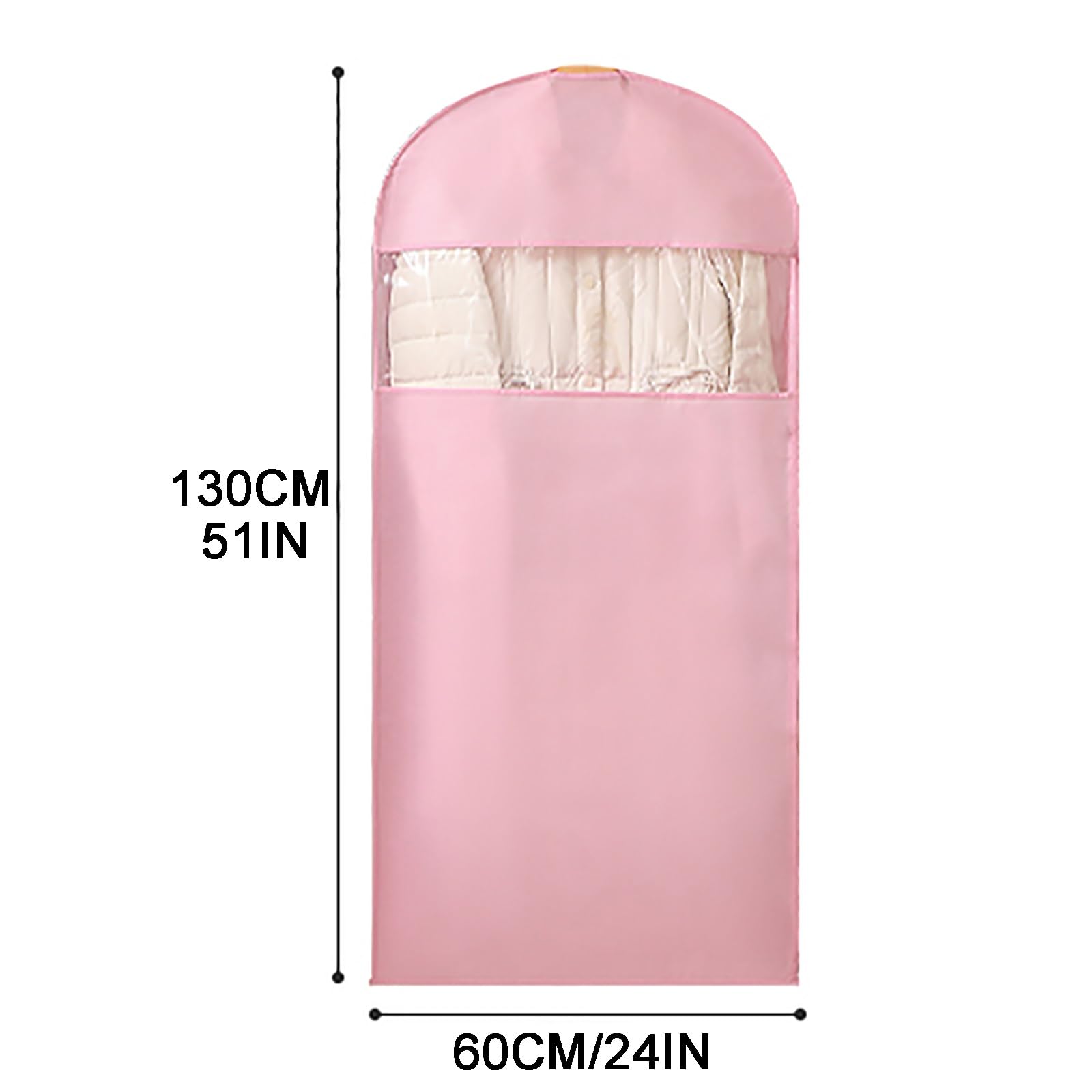 Funda Ropa para Colgar con Cremallera Lateral, Paquete de 4 Funda Abrigos con Ventana Transparente para Abrigos, Chaquetas, Camisas(60 * 130CM/24 * 51IN)