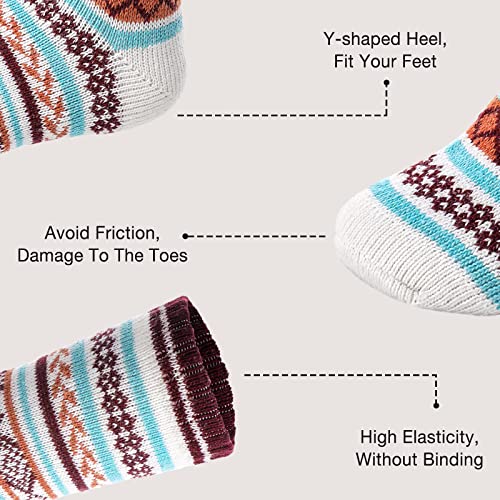 Wool Socks - 5 Pairs of Soft, Cozy, Warm Boot Socks for Women3