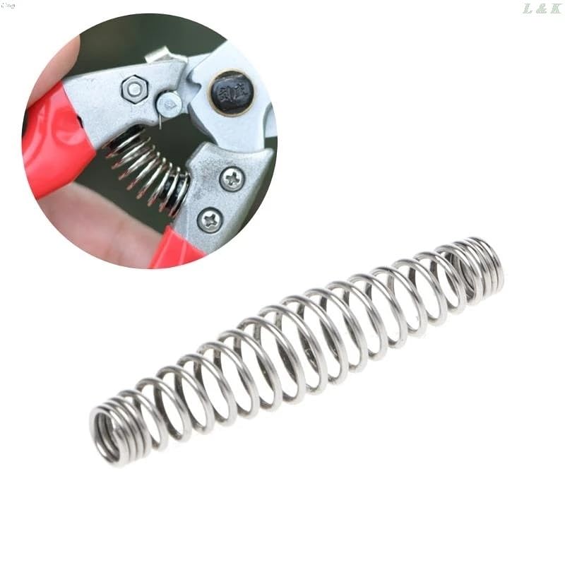 Replacement Metal Compression Spring, Silver, Heavy Duty Stainless Steel, Industrial Grade Coil Springs for Hardware, Tools