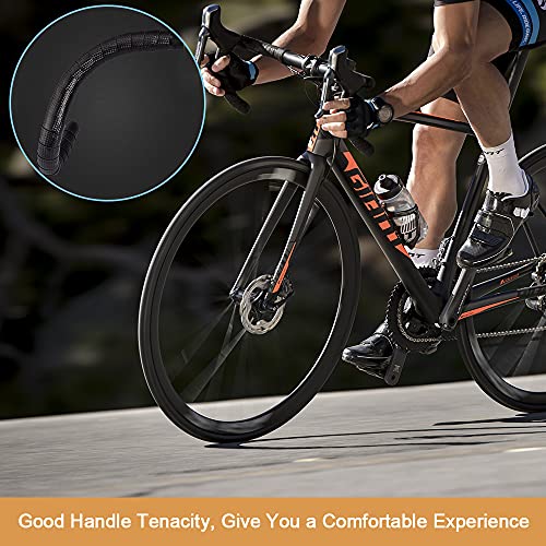 Petchor 2Pcs Road Bike Handlebar Tapes, Bar Tape Cycling, Pu Leather + Eva Strap For Mountain Bike Silver #TOP5