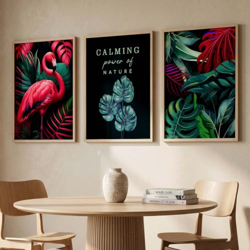 Image of kotart Painting for Wall Decoration - Modern Art Wall Decor Framed Painting for Living Room Bedroom - Framed Wall Posters /Paintings with Frame Set of 3 (Art 7, 10x13 inch)