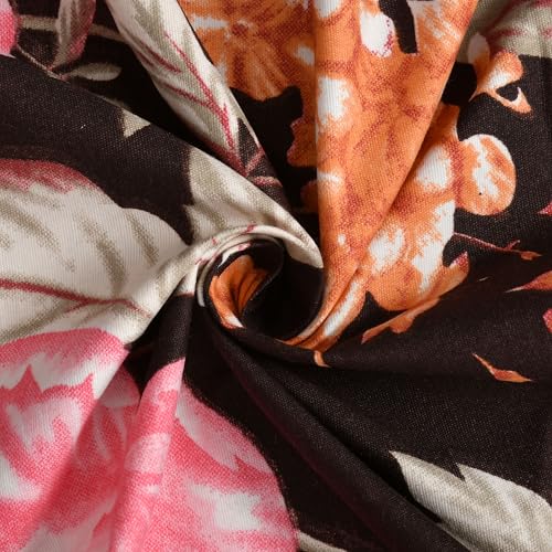 Image of Fitted Bedsheet Queen Size 300 TC Soft Cotton Feel Microfiber All Around Elastic Fitted Double Bedsheet with 2 Frill Pillow Covers | Size (60x78) Pink Coffee