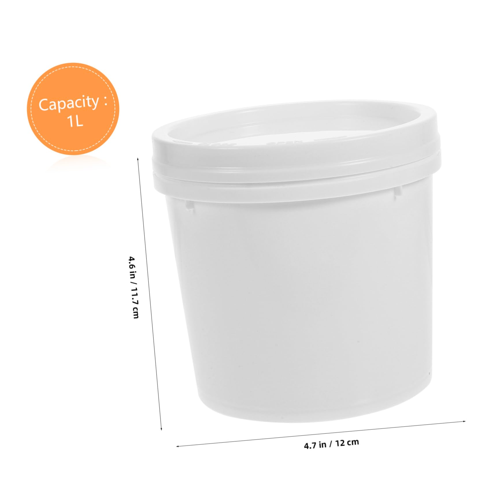 ABOOFAN 5 Series Cubo De Plástico De Calidad Alimentaria Cubo De Pintura Cubos De Agua Con Tapa Botes De Pintura Con Tapa Cubos Con Asas El Plastico 4 Piezas X 5