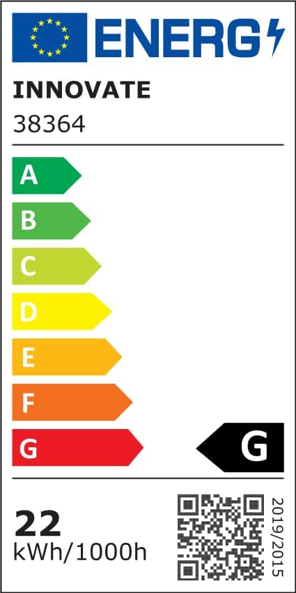 EU Energy Label for INNOVATE LED Floor Lamp Model 38364