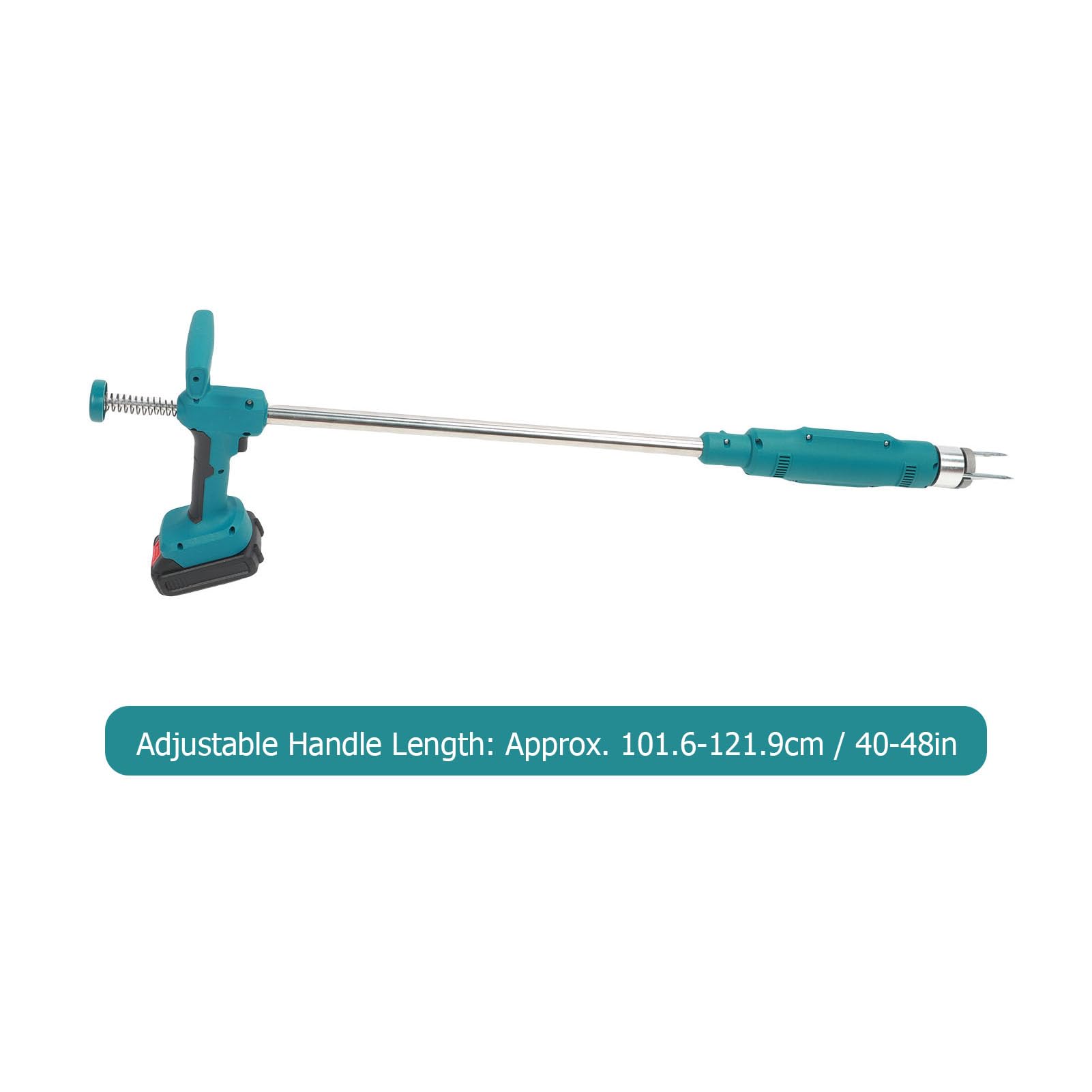 LiebeWH Elektrischer Unkrautstecher, 21 V, Batteriebetrieben, Stand-Up-Unkrautvernichter mit Verstellbarem Griff, 101,6–121,9 cm, für Garten, Rasen, Terrasse, Auffahrt (Europäische Vorschriften)
