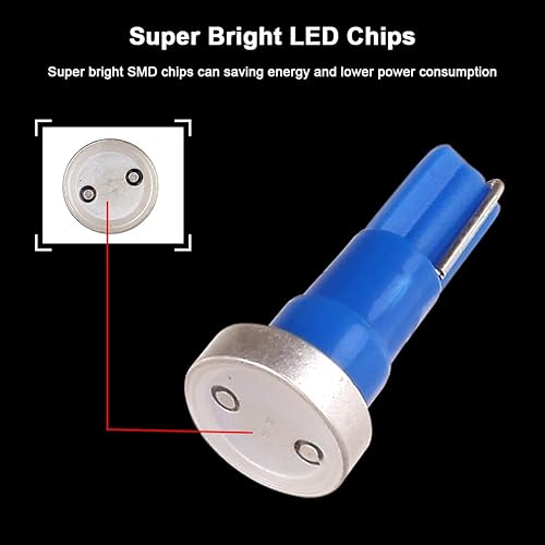 Miniatura 5 de cciyu T5 74 85 58 37 Bombillas LED de alta potencia para panel de instrumentos con enchufe giratorio, paquete de 10