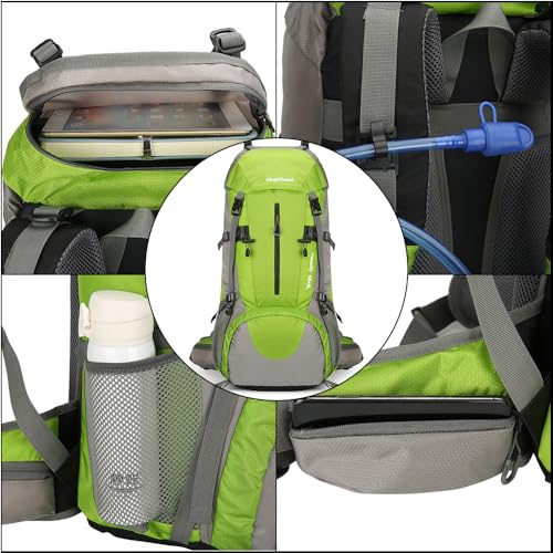 Image of King'sGuard 70L Hiking Backpack with Rain Cover Lightweight Waterproof Travel Camping Backpack Large Backpacking Pack