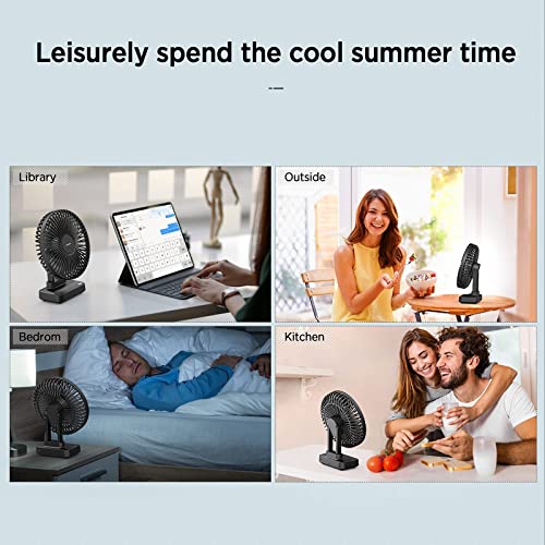 Easyacc Desk Fan Small Air Circulator Fan 7 Inch, 3 Speed Ultra-Quiet 90°Tilt Bedroom Fan, Personal Desktop Table Electric Cooling Fan For Bedside Office Home (No Battery) #TOP5