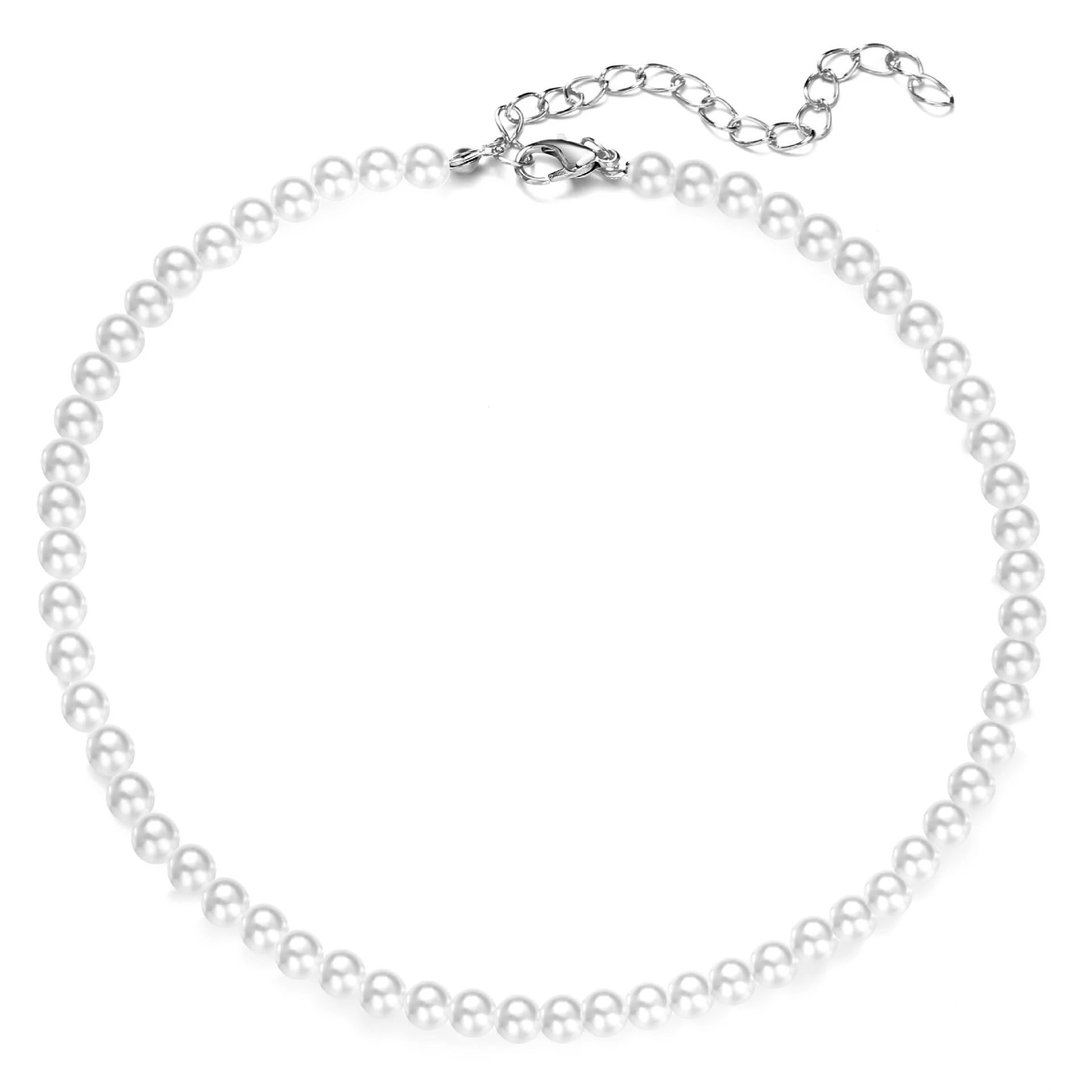 GIRISA womens Pearl choker necklace - adjustable (WP-01) (B0B35BV7G5) Amazon Price History, Amazon Price Tracker