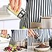 Mlici Oil and Vinegar Dispenser Set of 6 Bottles, Stainless Steel Salt Pepper Holder with 360° Rotating Holder, Cruet Soy Sauce - Premium Glass Condiment for Kitchen, Tabletop, Kitchen Containers