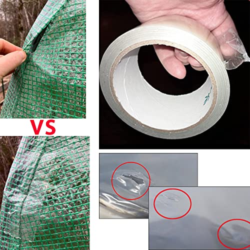 Virtegasas Greenhouse Repair Poly Tape, Plastic Film Repair Tape For Greenhouse Coverings - Waterproof And Uv Resistant Polyethylene Tapes For Tents Sheeting Coverings Sealing Patching (6" X108') #TOP2