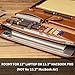 Geslun Genuine Leather Portfolio with Front Pocket for Men and Women, Zippered Padfolio Binder 8.5 x 11 Legal Pad Notebook Holder, Fits 13” Laptop, Professional Work File Case, Brown, Oil Tanned