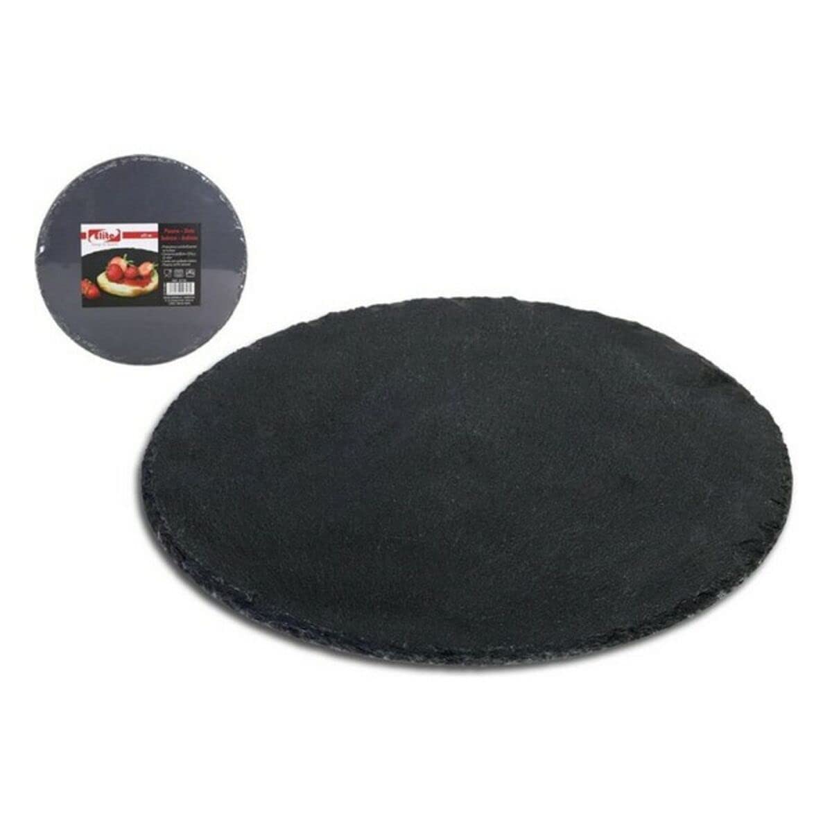 BigBuy S2206717 Snack Tray, Elite Slate 25 cm